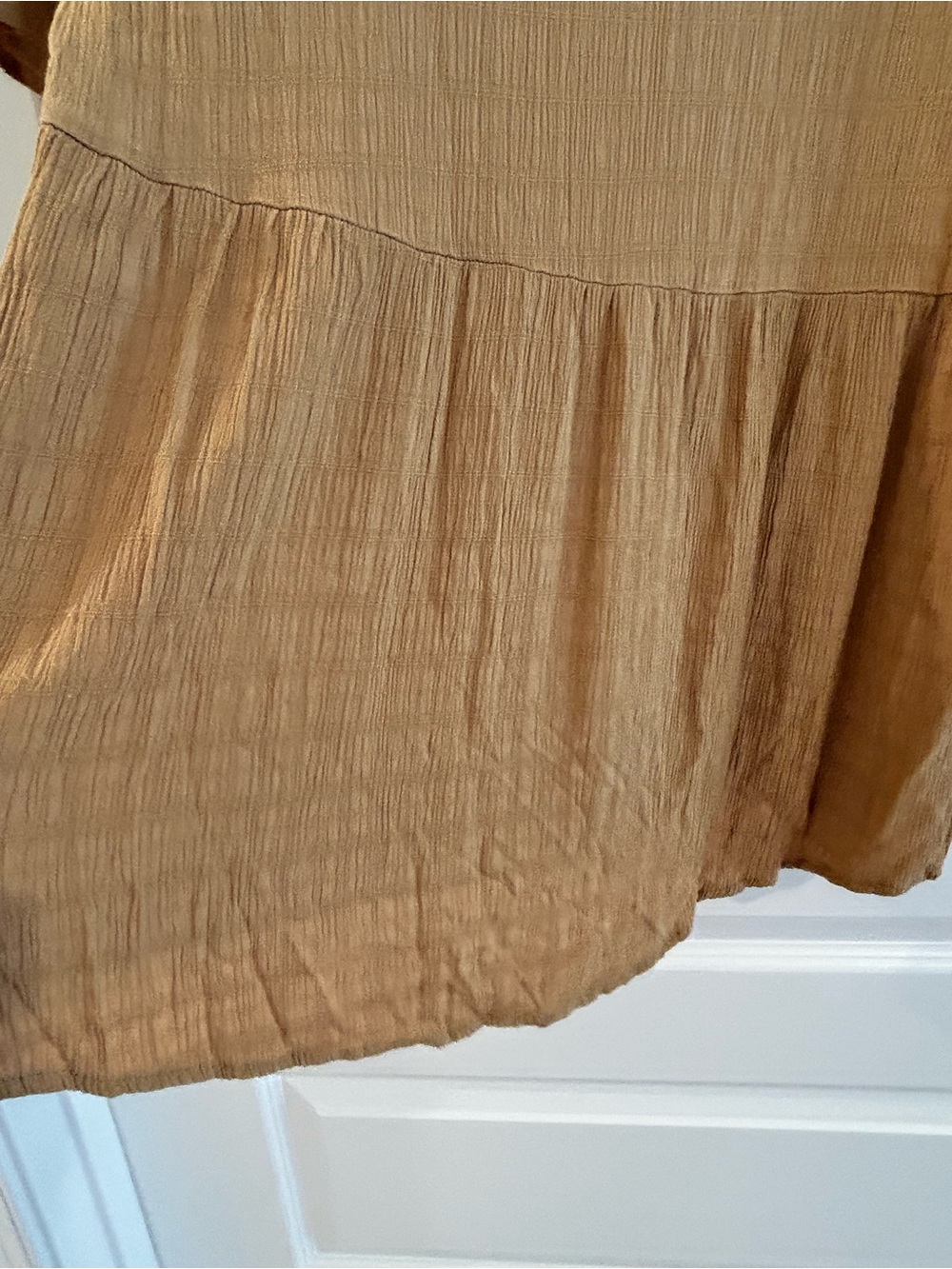 Knox Rose Embroidered Blouse Tan Size M - Picture 11 of 12